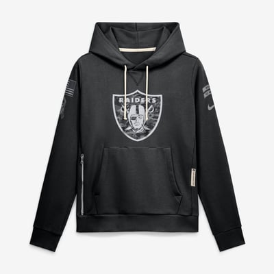 Las Vegas Raiders Nike Women's 2026 Salute to Service Sideline Dri-FIT Pullover Hoodie - Black
