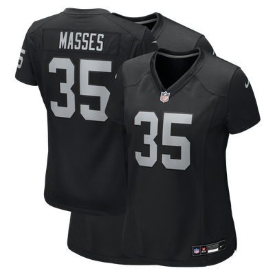 Hezekiah Masses Las Vegas Raiders Nike Women's Team Game Jersey - Black