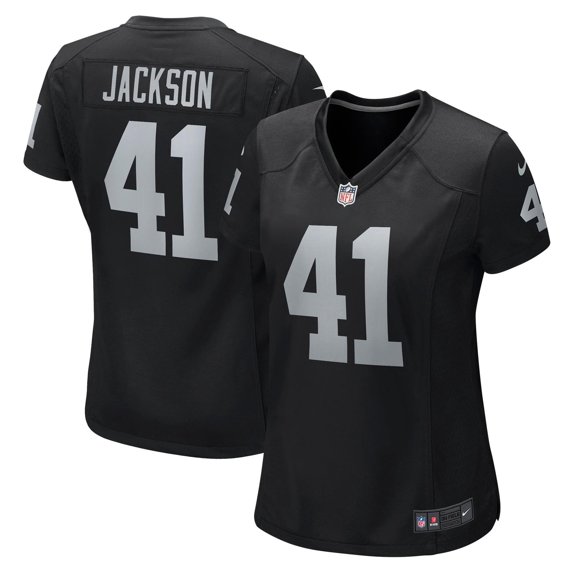 Women's Las Vegas Raiders Robert Jackson Nike Black Game Jersey