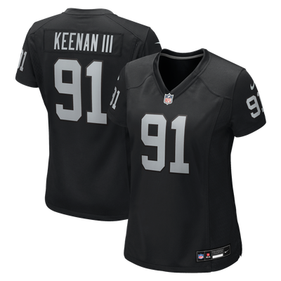 Tim Keenan III Las Vegas Raiders Nike Women's Team Game Jersey - Black