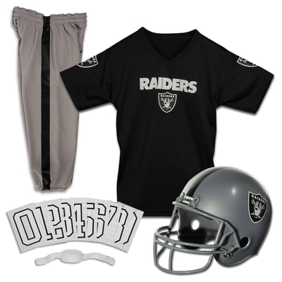 Las Vegas Raiders Franklin Sports Youth NFL Deluxe Uniform Set - Black
