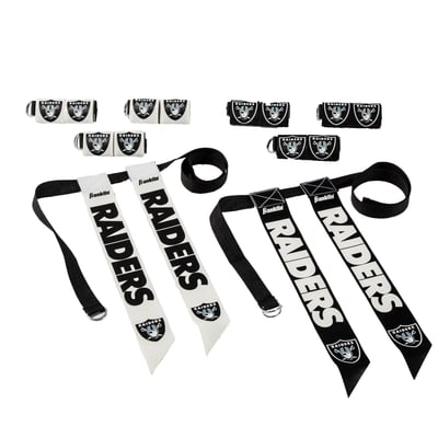 Las Vegas Raiders Franklin Sports Youth NFL Flag Football Set