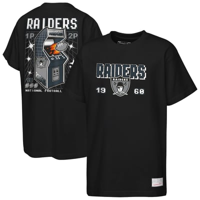 Las Vegas Raiders Mitchell & Ness Youth Retro Arcade T-Shirt - Black