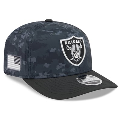 Las Vegas Raiders New Era Youth 2026 Salute To Service 9SEVENTY Adjustable Hat - Black