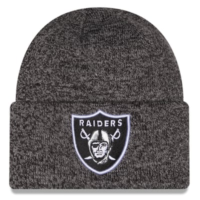 Las Vegas Raiders New Era Youth Marled Cuffed Knit Hat - Black