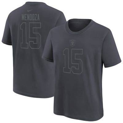 Fernando Mendoza Las Vegas Raiders Nike Youth Name & Number T-Shirt - Anthracite
