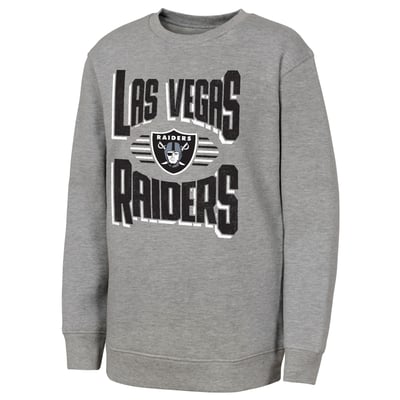Las Vegas Raiders Outerstuff Youth Jet Stream Sweatshirt - Gray