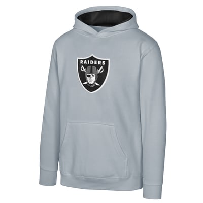 Las Vegas Raiders Outerstuff Youth Prime Pullover Hoodie - Silver