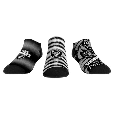  Las Vegas Raiders Rock Em Youth Make Some Noise Three-Pack Low-Cut Socks Set - Gray