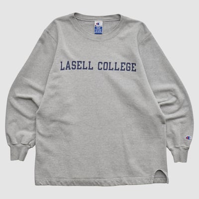 Lasell Lasers Champion 2000s Pullover Sweatshirt - Heather Gray - XXS by Fanatics Real Vintage