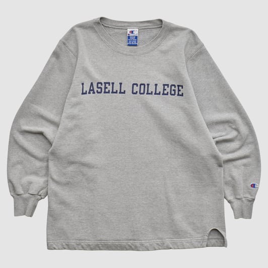 Lasell Lasers Champion 2000s Pullover Sweatshirt - Heather Gray - XXS by Fanatics Real Vintage