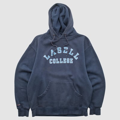 Lasell Lasers Jansport 2000s Hooded Pullover Sweatshirt - Navy - XS by Fanatics Real Vintage