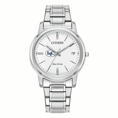 Lebanon Valley College Citizen Watch Women's Eco-Drive White Dial Stainless Steel Watch - Silver