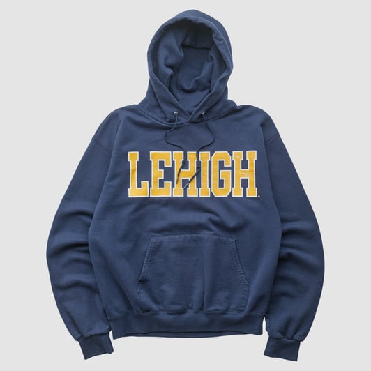 Lehigh Mountain Hawks Champion 2000s Hooded Pullover Sweatshirt - Navy - XS by Fanatics Real Vintage