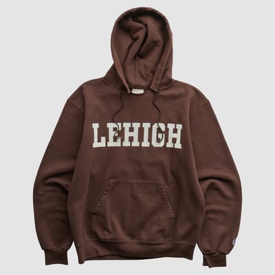 Lehigh Mountain Hawks Champion 2010s Hooded Pullover Sweatshirt - Brown - S by Fanatics Real Vintage