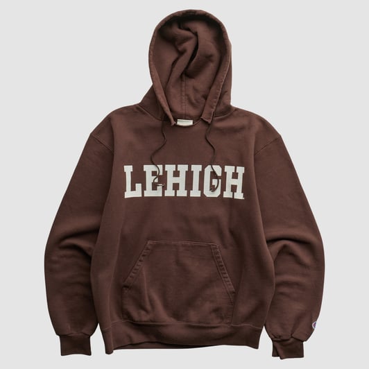 Lehigh Mountain Hawks Champion 2010s Hooded Pullover Sweatshirt - Brown - S by Fanatics Real Vintage