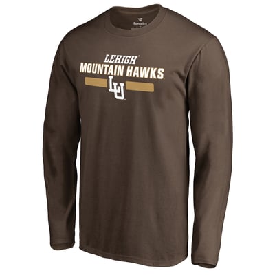 Lehigh Mountain Hawks Team Strong Long Sleeve T-Shirt - Brown