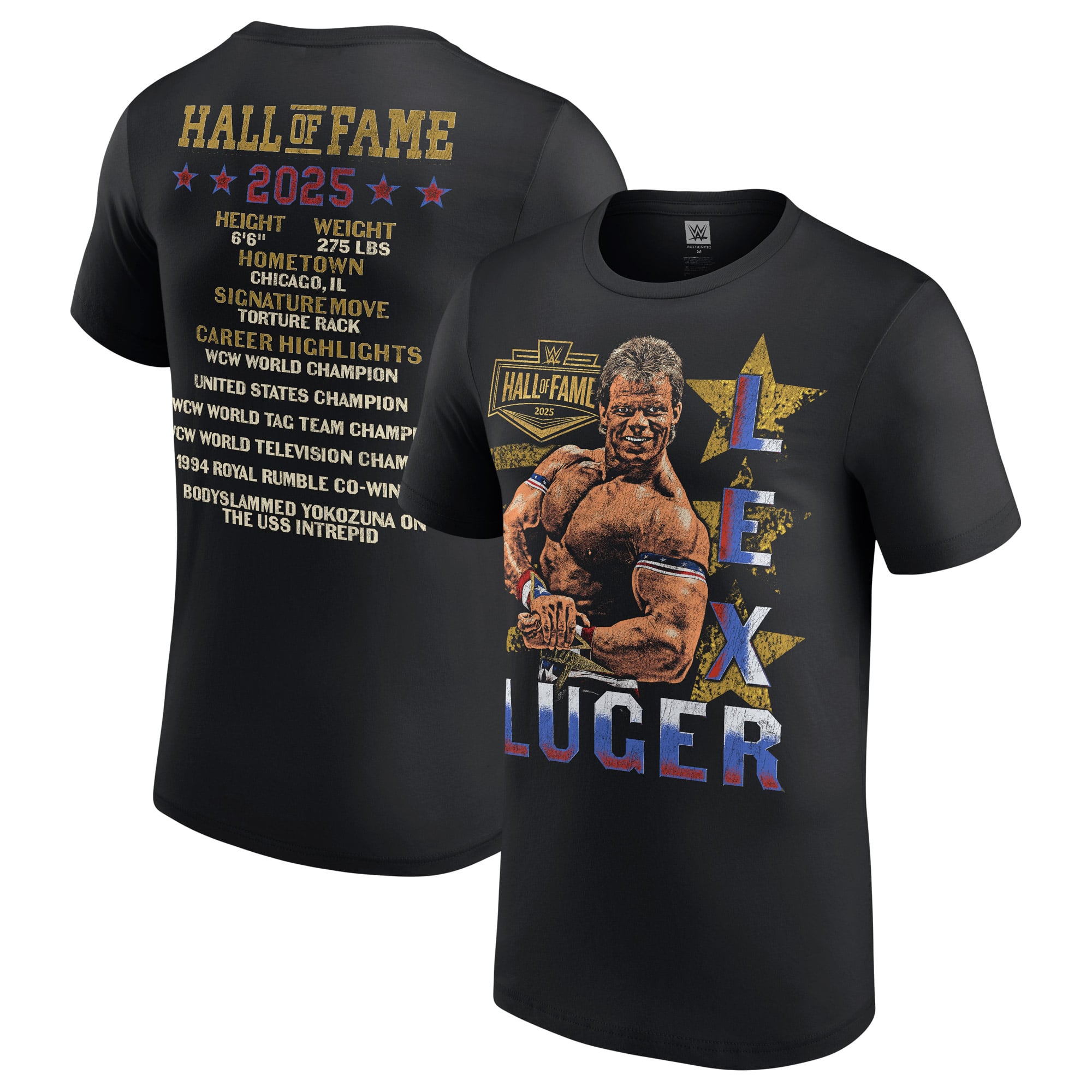 Lex Luger WWE Hall of Fame Class of 2025 T-Shirt - Black