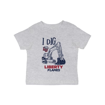Liberty Flames Vive La Fete Infant Excavator T-Shirt - Gray
