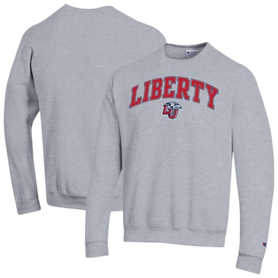 Liberty Flames Champion Arch Powerblend Sweatshirt - Heather Gray