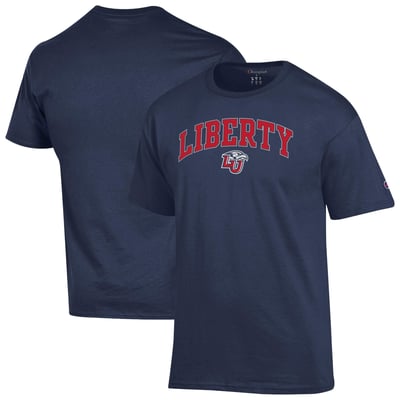 Liberty Flames Champion Arch Logo T-Shirt - Navy