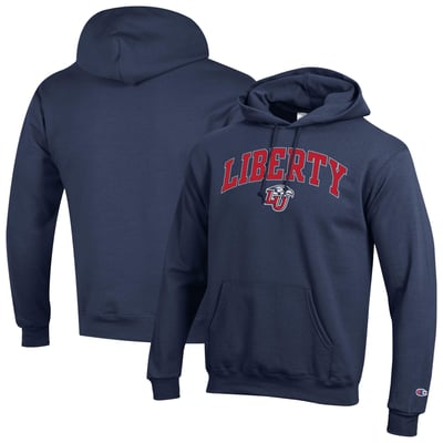 Liberty Flames Champion Powerblend Hoodie - Navy