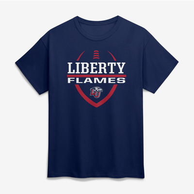  Liberty Flames Football Fan T-Shirt - Navy