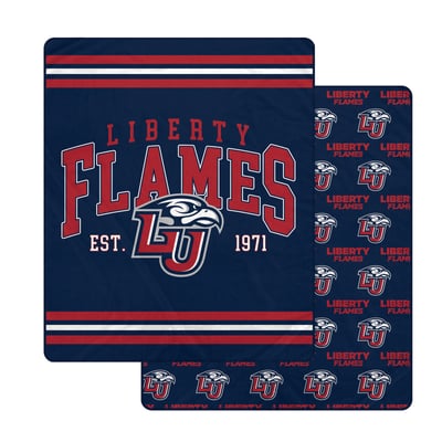 Liberty Flames Pegasus Legacy Arch Double-Sided 60" x 70" Blanket