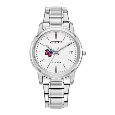 Liberty Flames Citizen Watch Women's Eco-Drive White Dial Stainless Steel Watch - Silver