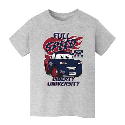  Liberty Flames Vive La Fete Youth Full Speed T-Shirt - Gray