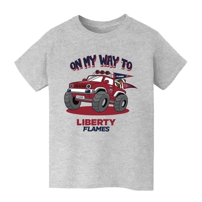 Liberty Flames Vive La Fete Youth On My Way T-Shirt - Gray