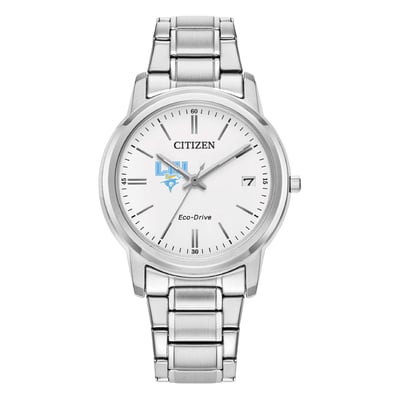  LIU Sharks Citizen Watch Women's Eco-Drive White Dial Stainless Steel Watch - Silver