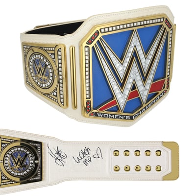 Liv Morgan Autographed SmackDown Women's Replica Title Belt with "Watch Me" Inscription
