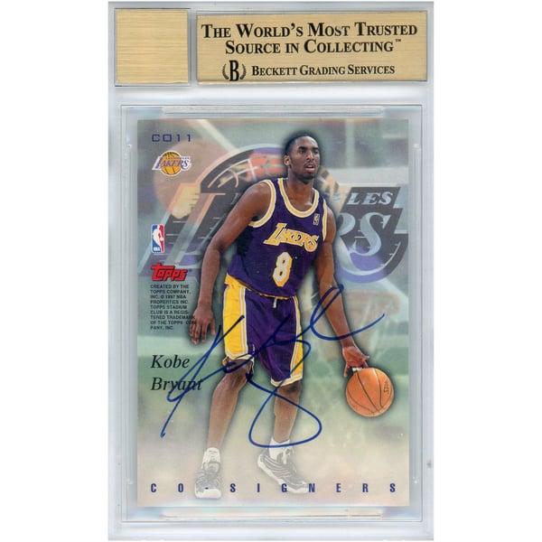 Autographed Kobe Bryant & Joe Smith 1997-98 Topps Stadium Club Co 