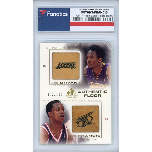 Kobe Bryant & Steve Francis NBA 2001 Upper Deck SP Game Used Floor 