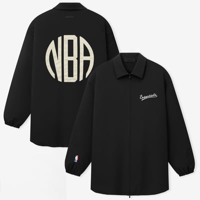 NBA Fear of God Full-Zip Coaches Jacket - Black