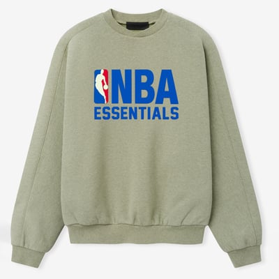NBA Fear of God 90s Relaxed Crosscollar Sweatshirt - Heather Gray