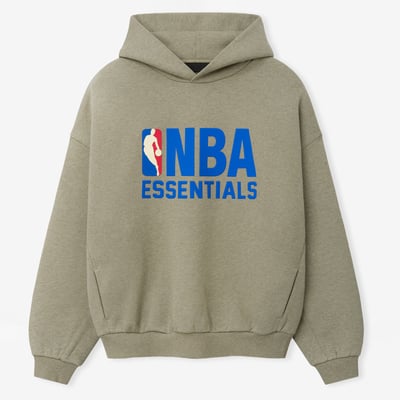 NBA Fear of God 90s Relaxed Hoodie - Heather Gray