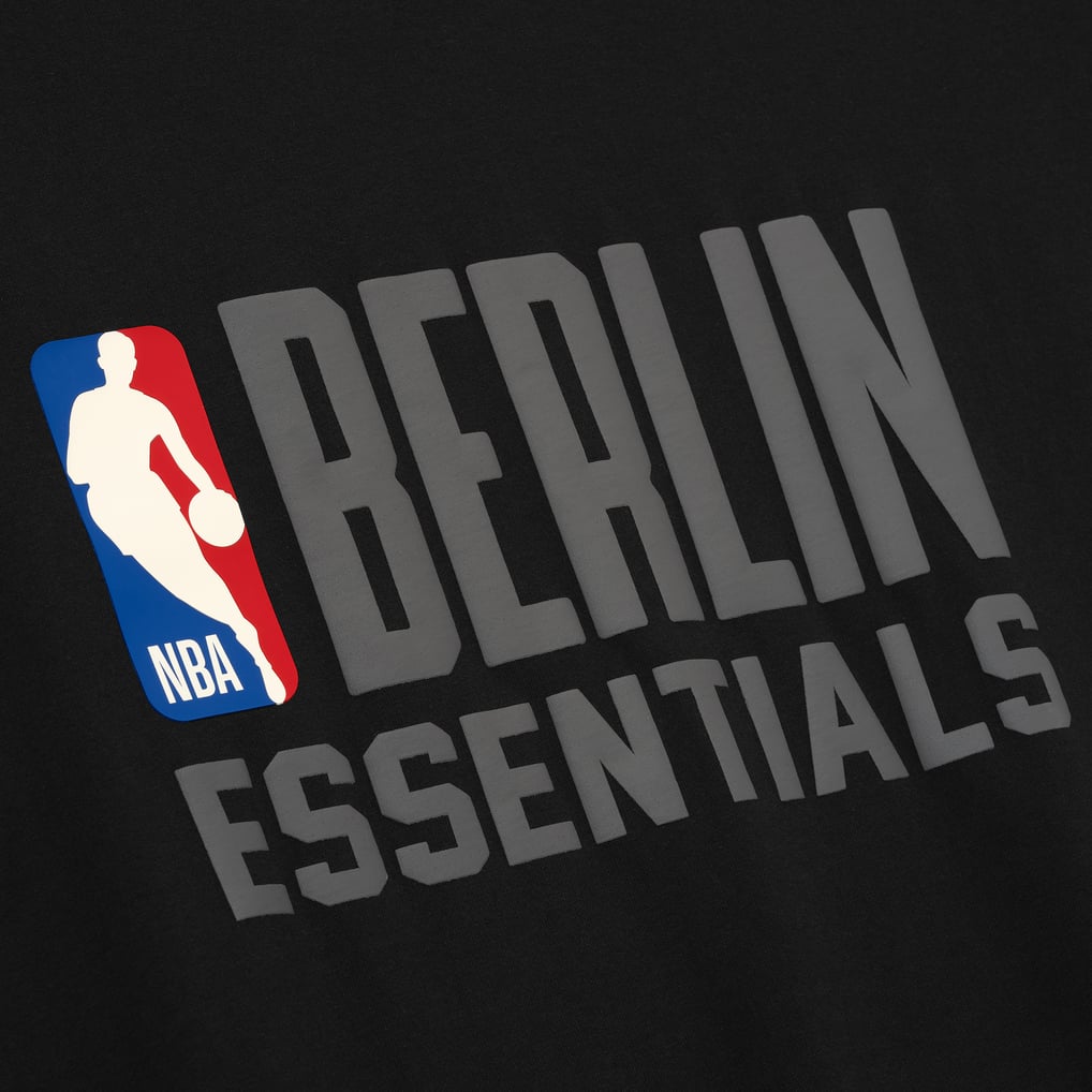 Unisex Fear of God x NBA Black Berlin Game 90s Fit T-Shirt