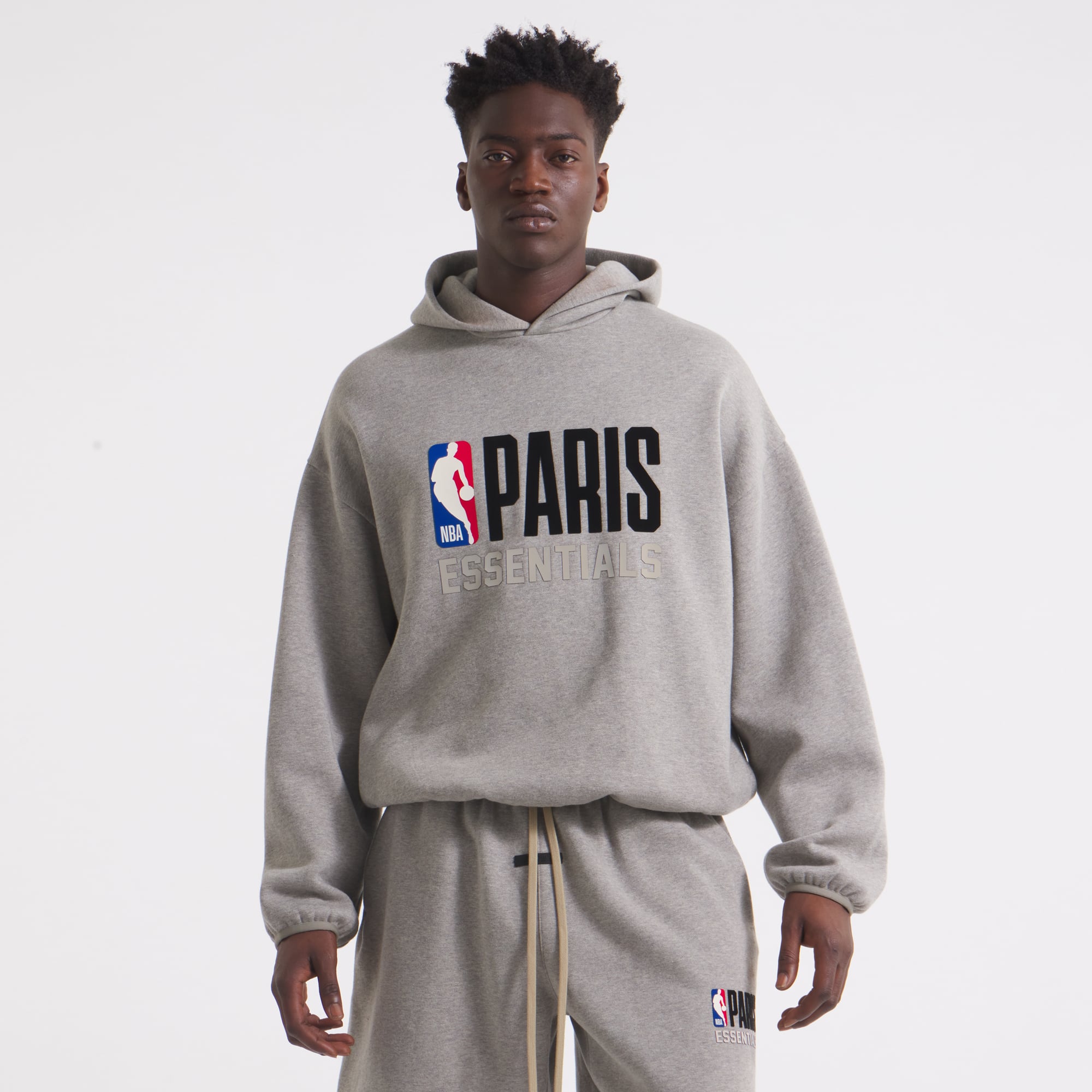 Unisex Gray NBA Paris x ESSENTIALS Pullover Hoodie