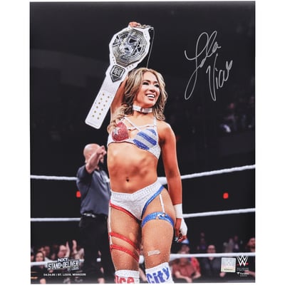 Lola Vice WWE Autographed Fanatics Authentic 16" x 20" Raising NXT Women's Title Photograph