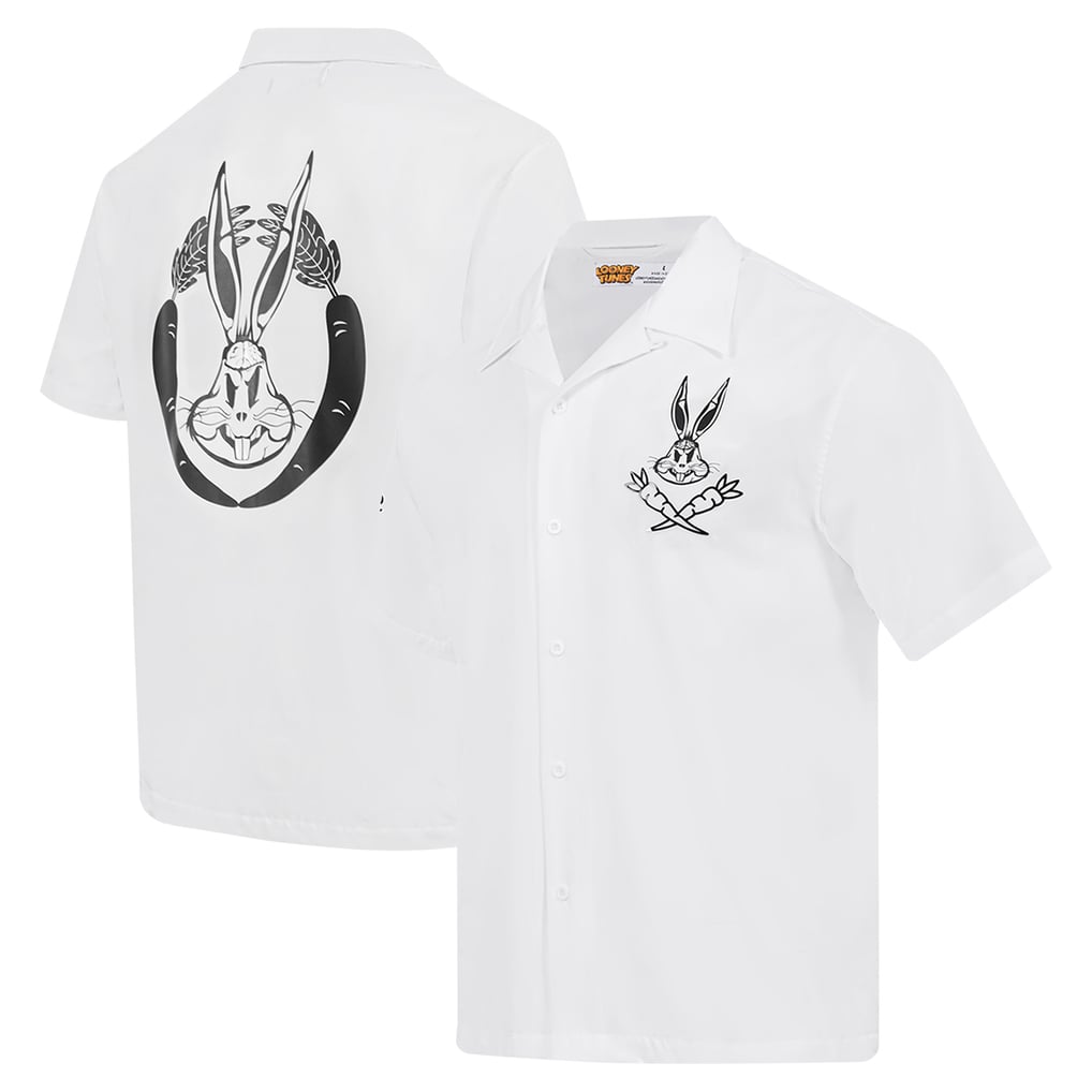 Looney Tunes Freeze Max Bugs Bunny Melted Skeleton Button-Up Shirt 