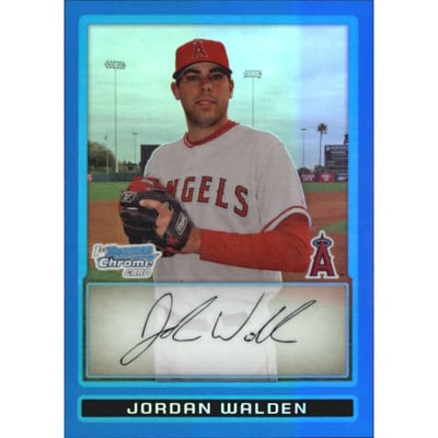 2009 Bowman Chrome Prospects Blue Refractors #BCP18 Jordan Walden