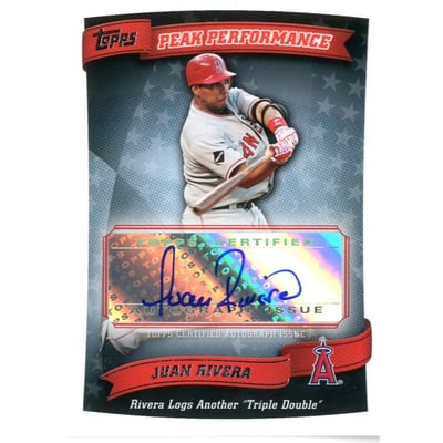 2010 Topps Peak Performance Autographs #JR Juan Rivera B2