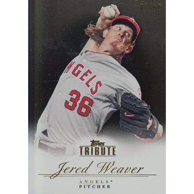 2012 Topps Tribute Black #87 Jered Weaver