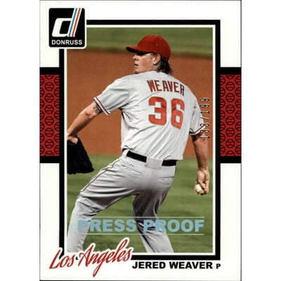 2014 Donruss Press Proofs Silver #165 Jered Weaver