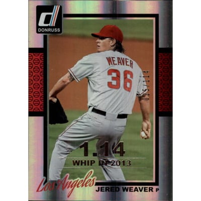 2014 Donruss Stat Line Season #165 Jered Weaver/114