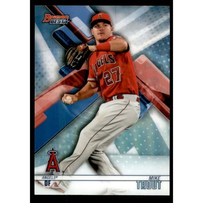 2018 Bowman's Best Refractors #65 Mike Trout