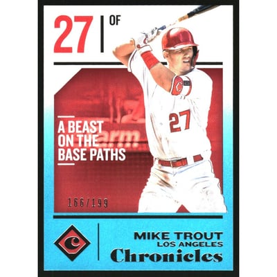 2018 Panini Chronicles Teal #47 Mike Trout