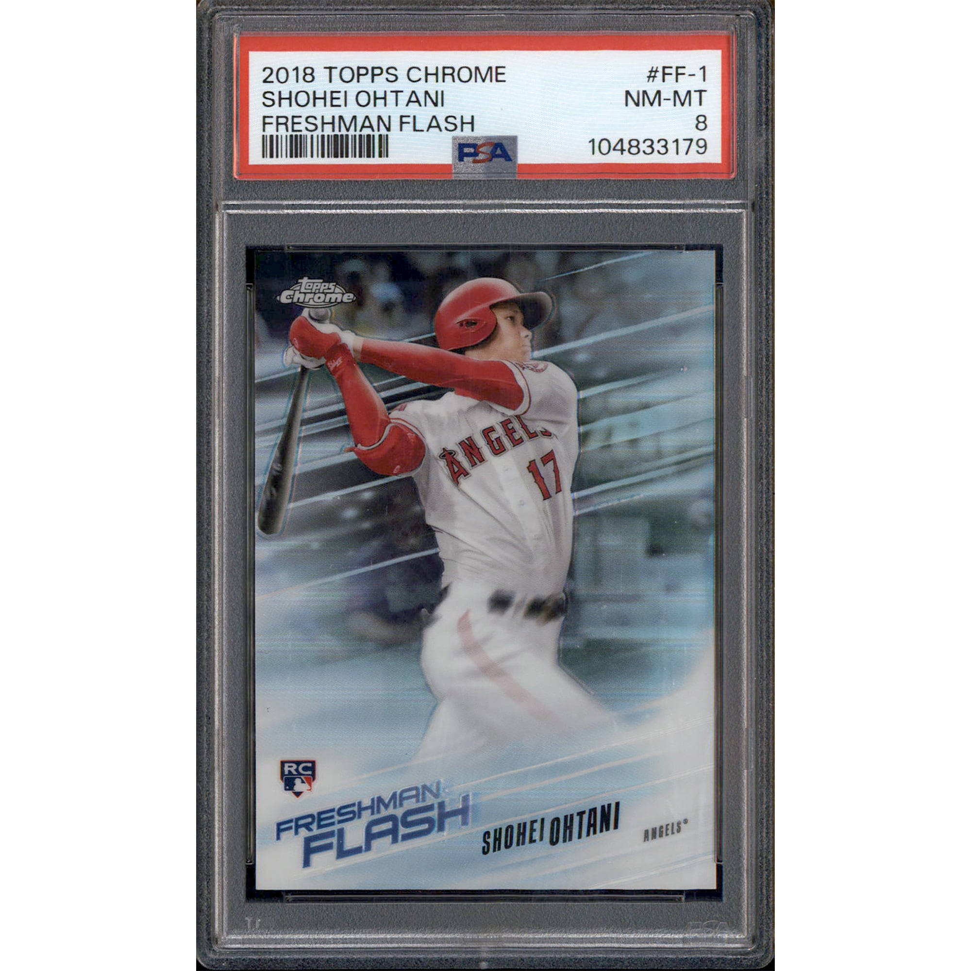 2018 Topps Chrome Freshman Flash #FF-1 Shohei Ohtani RC Rookie PSA 8